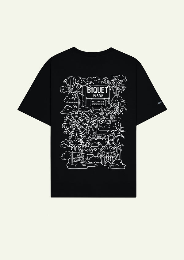 Tee-shirt Biquet x Wastendsea noir
