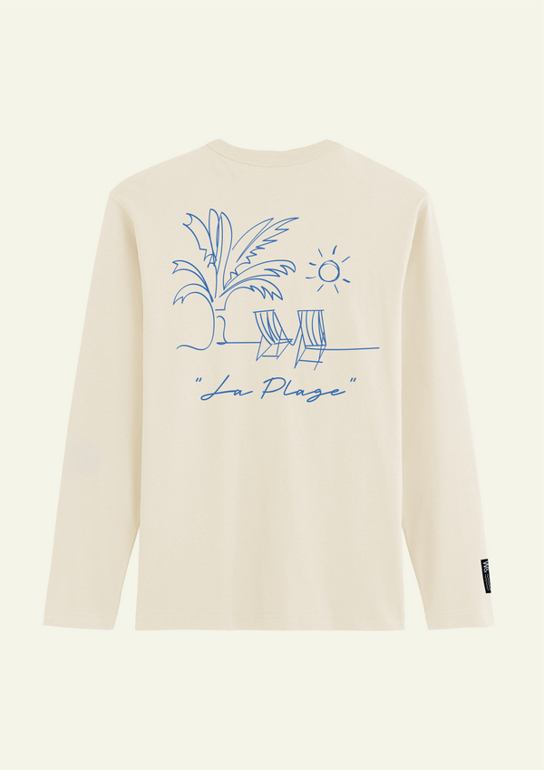 Tee-shirt manches longues La Plage Ecru